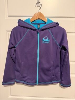 Joe Fresh Purple Fleece Lined Jacket with Turquoise Trim